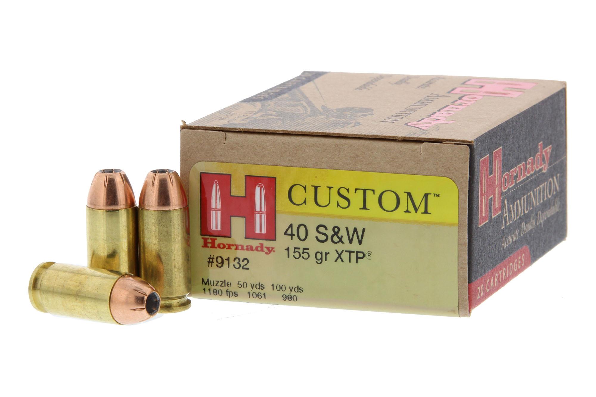 Hornady Custom .40 S&W 155 gr JHP / XTP Box of 20 H9132